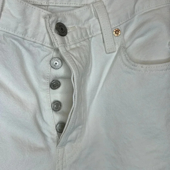 LEVI'S PREMIUM WEDGIE STRAIGHT RED TAG DISTRESSED CROPPED JEAN - Picture 4 of 10